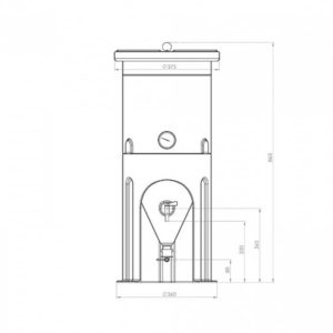 CCT-30N : Simple PE cylindrically-conical fermentation tank 30 liters