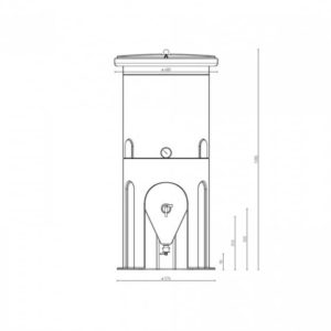 CCT-120N : Simple PE cylindrically-conical fermentation tank 120 liters