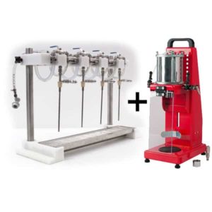 BFMP-500 : Set for manual filling beverages into bottles : counter pressure filler + pneumatic capping unit