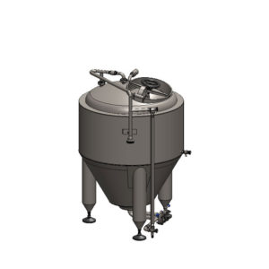 CCT-150C : Cylindrically-conical fermentation tank CLASSIC, 0.5-3.0 bar, insulated, 150/180L