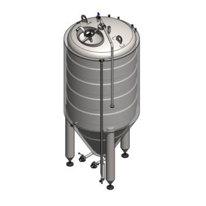 CCT-750C Cylindrically-conical fermentation tank CLASSIC, 3.0 bar, insulated, 750/884L