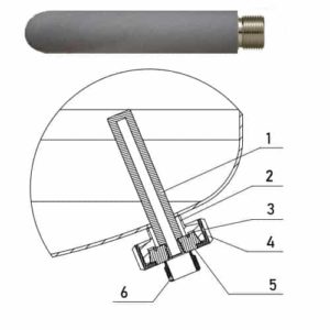 ACOS-03 Candle with porous stone for carbonization of beverages – only for simplified pressure tanks
